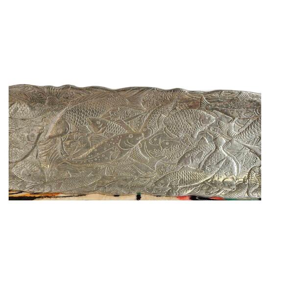 Vintage Arthur Court Fish Platter Cast Metal 19" Long, 1985 - Picture 2 of 10